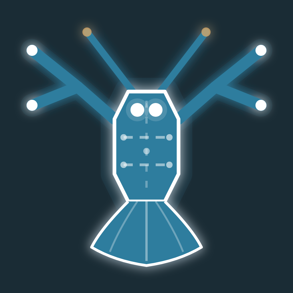 Clawy logo on dark background 1024px